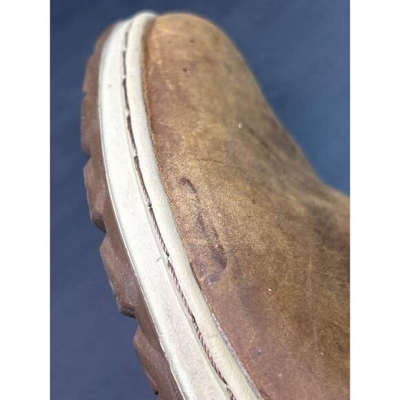 Merrell Womens Size 5 Slip-On Distressed Brown Leather Casual Flats Shoes - Picture 6 of 9